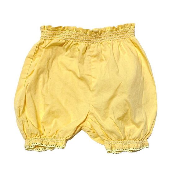 Jacadi Lace Trim Bubble Bloomer Shorts Yellow - Picture 1 of 3